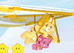 Glide through the sky with Funshine and Wonderheart Bear!