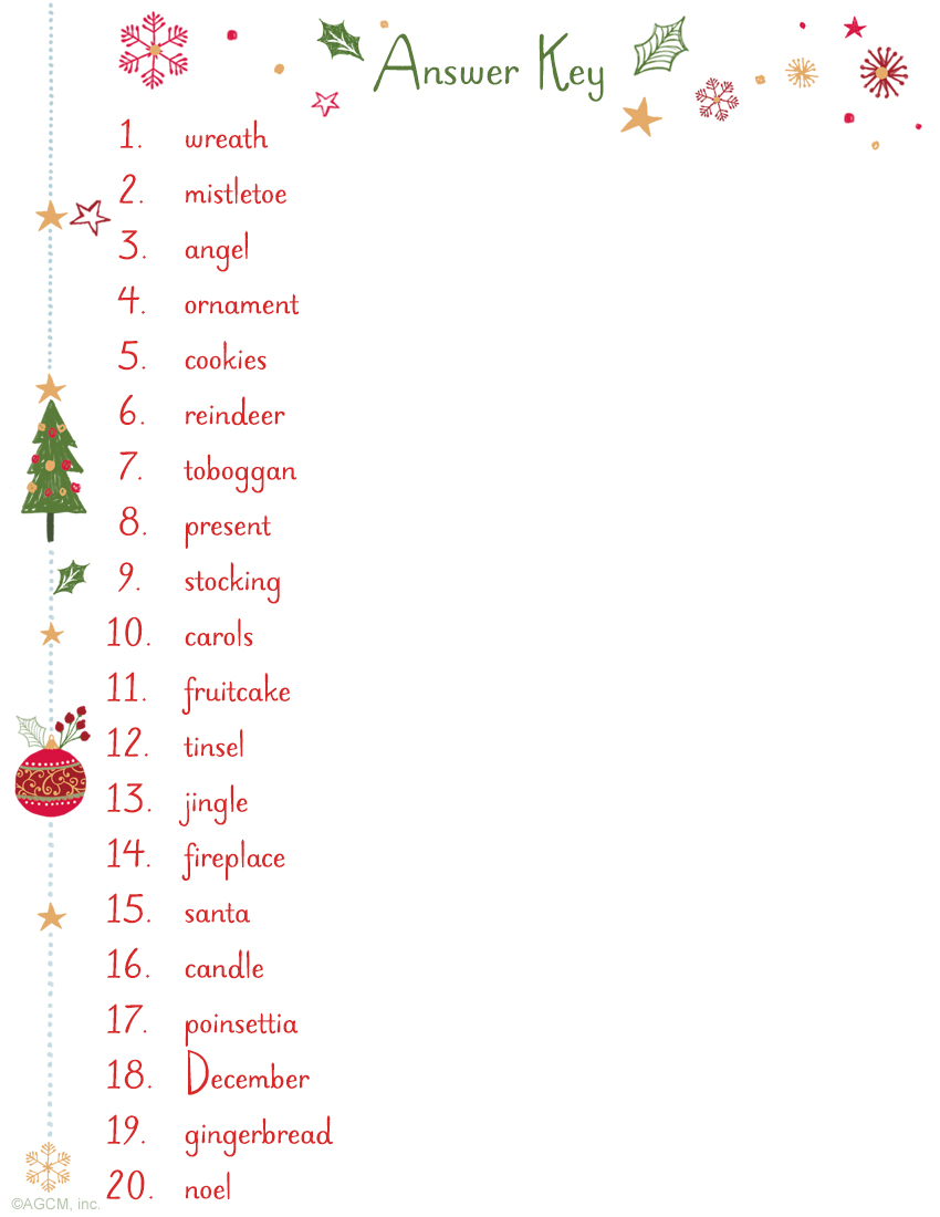 Printable Christmas Games Blue Mountain